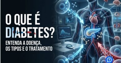 Ilustração hiper-realista mostrando a ação da insulina permitindo a entrada da glicose nas células, com destaque para o pâncreas, corrente sanguínea e níveis elevados de glicose característicos do diabetes, em um ambiente médico moderno e didático.