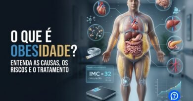 Ilustração hiper-realista mostrando um corpo humano com destaque para o tecido adiposo subcutâneo e visceral, acompanhado de órgãos como coração, fígado e pâncreas, evidenciando a relação entre obesidade, metabolismo e saúde cardiovascular em um ambiente médico moderno.