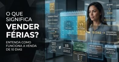 Imagem hiper-realista explicando o que significa vender férias, com calendário de 30 dias dividido entre 20 dias de descanso e 10 dias convertidos em abono pecuniário.